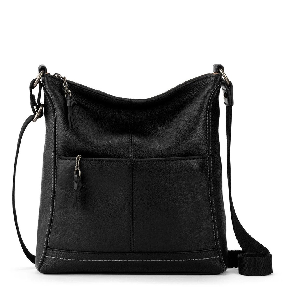 THE SAK Lucia Crossbody Black Leather Viral Travel Cult Favorite Bag